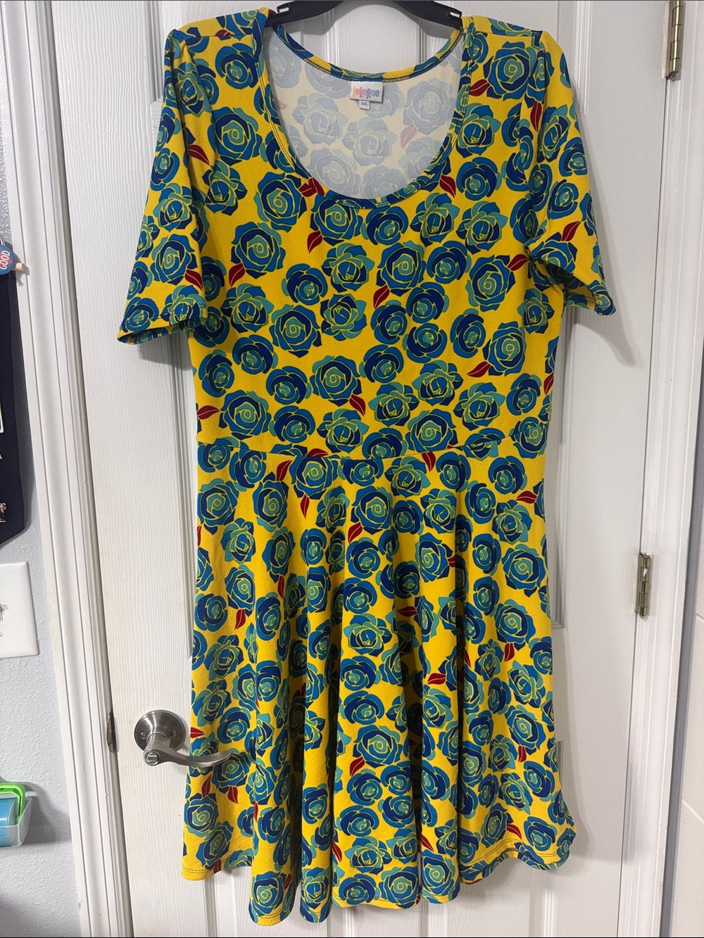 LuLaRoe Disney Belle Scoop Neck Skater Dress